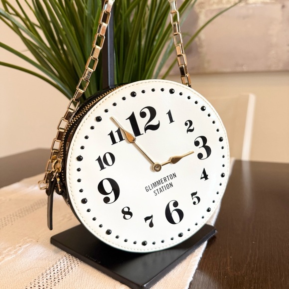 Kate Spade Glimmerton Station Clock Patent Leather Crossbody Bag - Picture 3 of 5